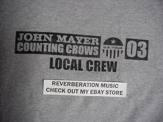 JOHN MAYER COUNTING CROWS US 2003 LOCAL CREW XL T Shirt  